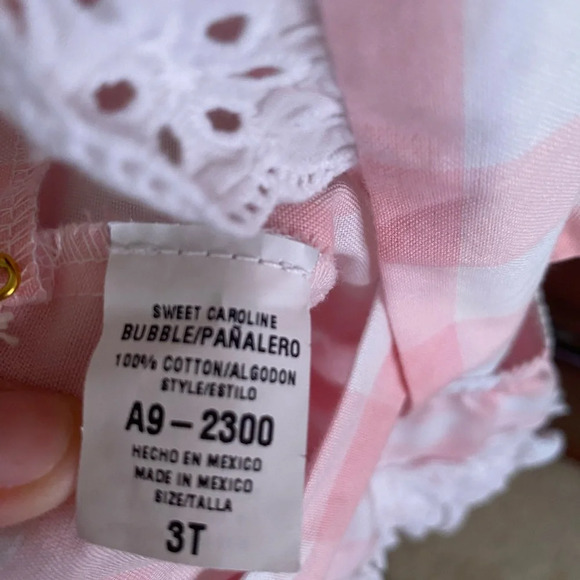 NWT Darling Mae Gingham Ruffle Butt Bubble Romper - Picture 7 of 8